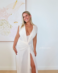 Ex-Hire: Leia Drape Gown | Buttercream