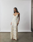 Embellished Halter Maxi | Ivory