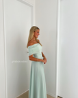 Jules Drape Dress, Mint
