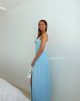 Aqua Double Time Pleat Dress