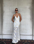 Embellished Halter Maxi | Ivory