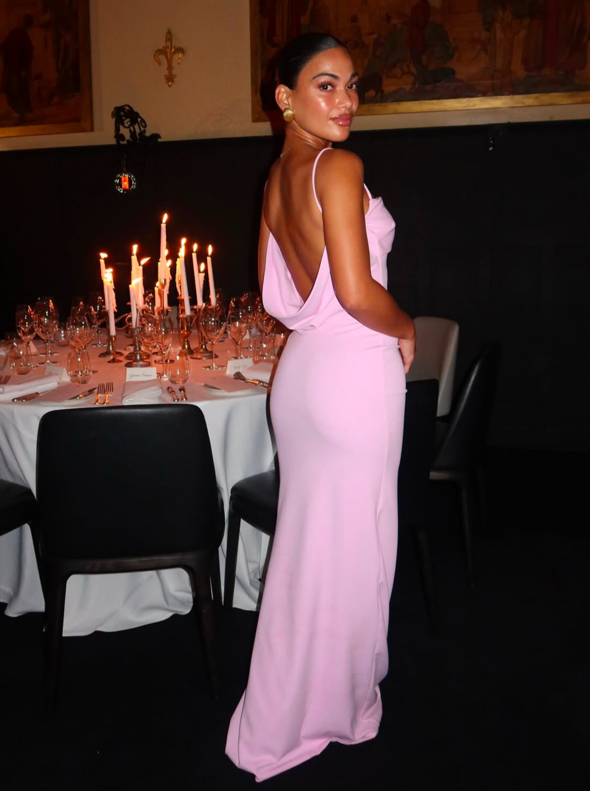 Havilland Gown, Taffy Pink