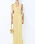 Cassis Drape Maxi Dress | Citron