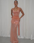 Lilou Sequin Dress, Peach