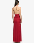 Wren Drape Maxi Dress | Ruby Red