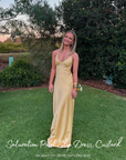 Saturation Point Slip Dress, Custard