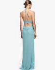 Xanthi V Neck Maxi Dress | Bermuda Blue