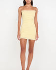 Aishya Asym Mini Dress | Butter Yellow