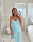 Aqua Double Time Pleat Dress