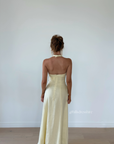 Tahiti Halter Maxi Dress, Lemon Sorbet