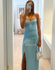 Aqua Double Time Pleat Dress