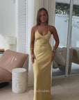 Saturation Point Slip Dress, Custard