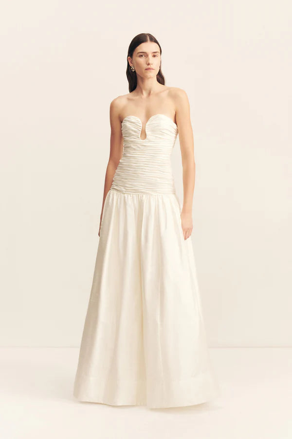 Lucero Drop Waist Gown | Ivory