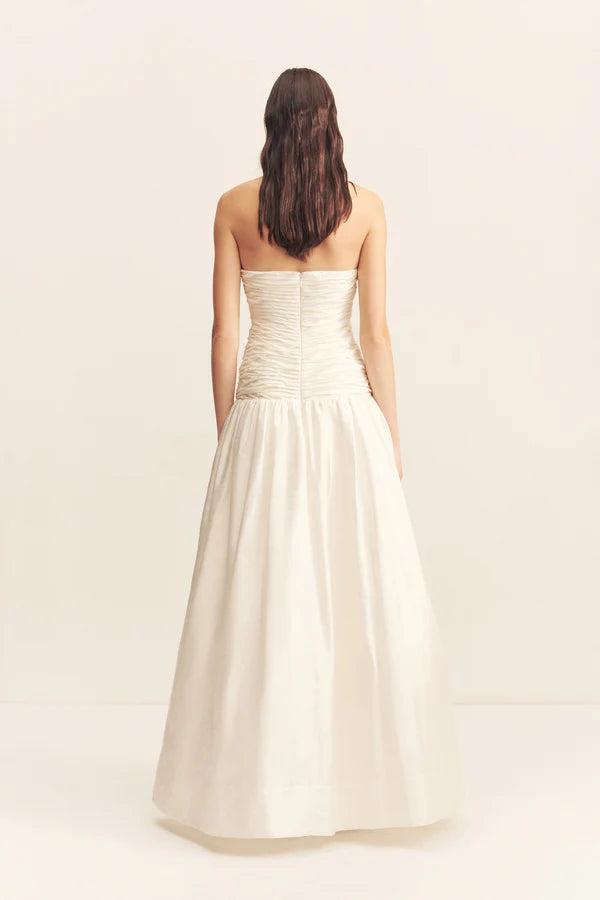 Lucero Drop Waist Gown | Ivory