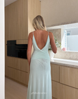 Vela Maxi Dress | Spearmint Blue