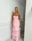 Danna Strapless Tiered Maxi