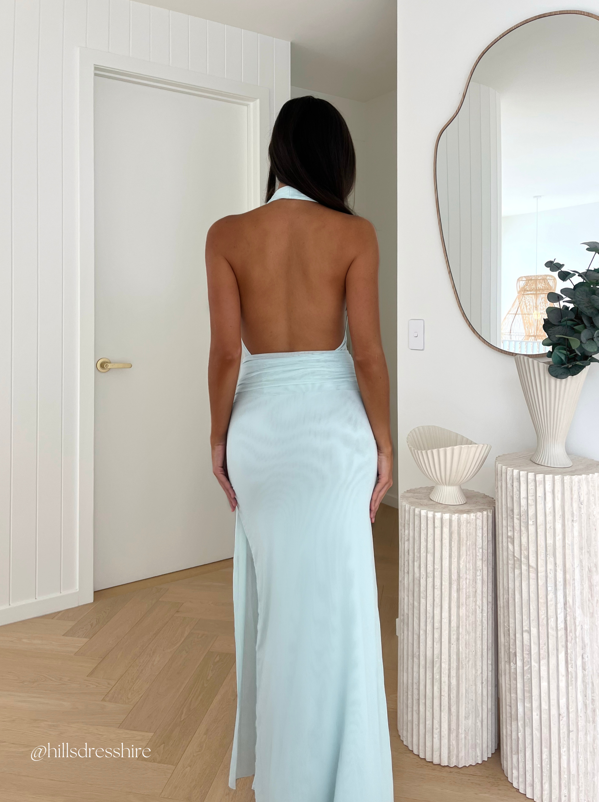 Juniper Halter Dress | Spearmint Blue