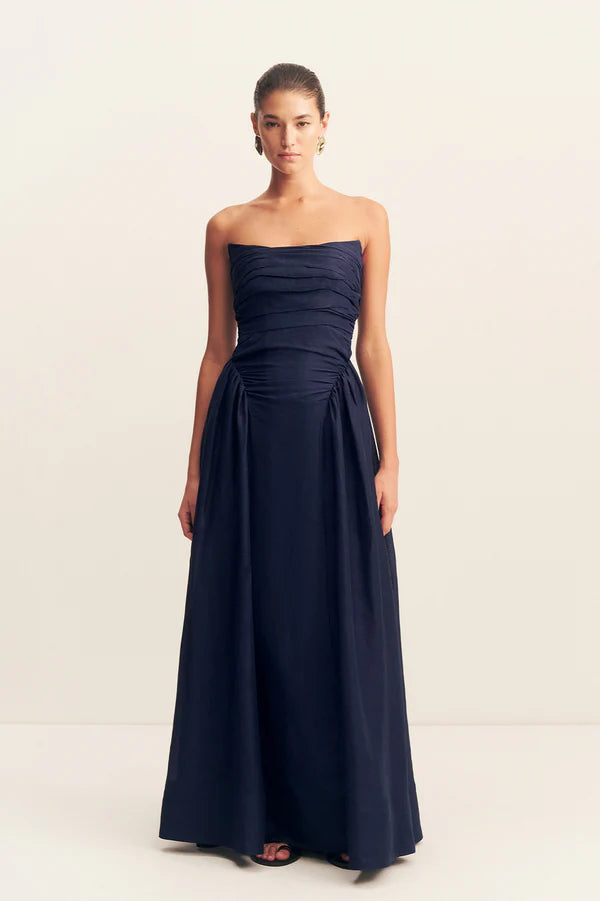 Celeste Strapless Maxi Dress | Midnight Blue