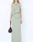 Cadence Racer Maxi Dress, Pistachio