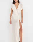 Leia Drape Gown, Buttercream