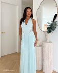 Juniper Halter Dress | Spearmint Blue