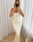 Devina Sequin Maxi | Ivory