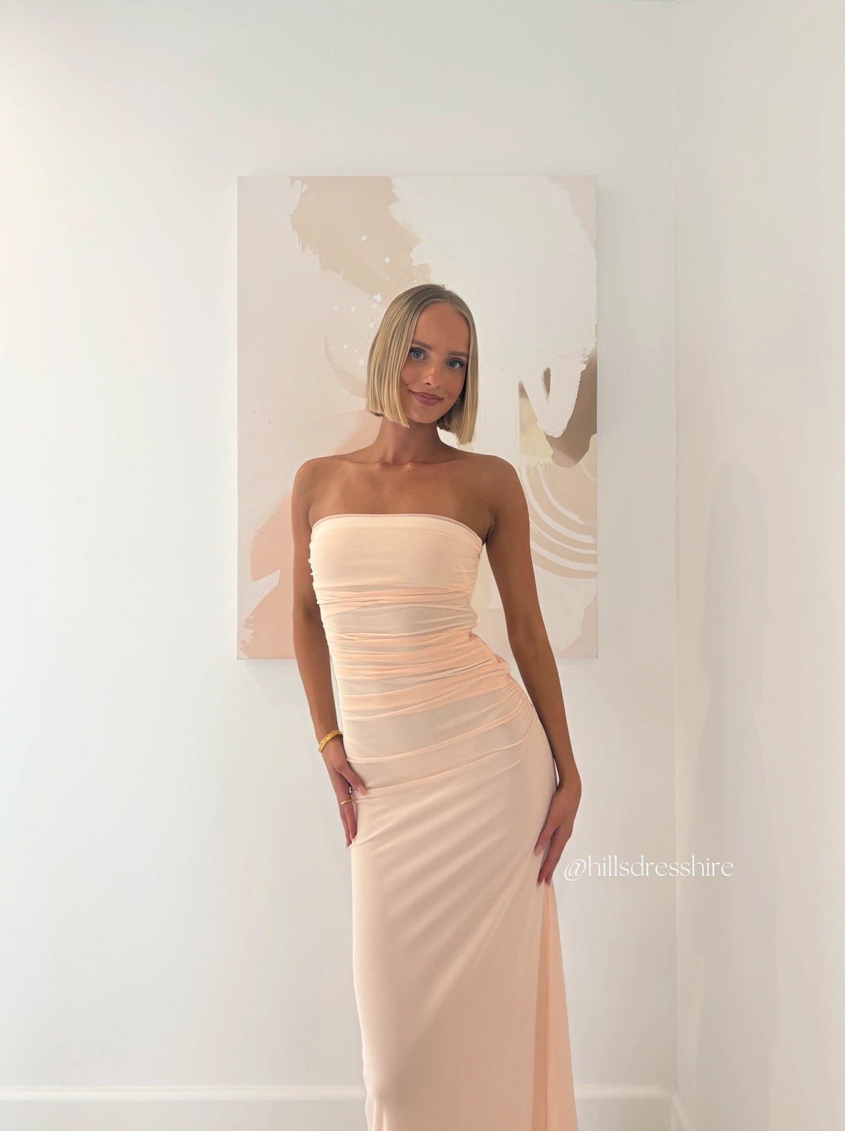 Ex-Hire: Alara Strapless | Peach