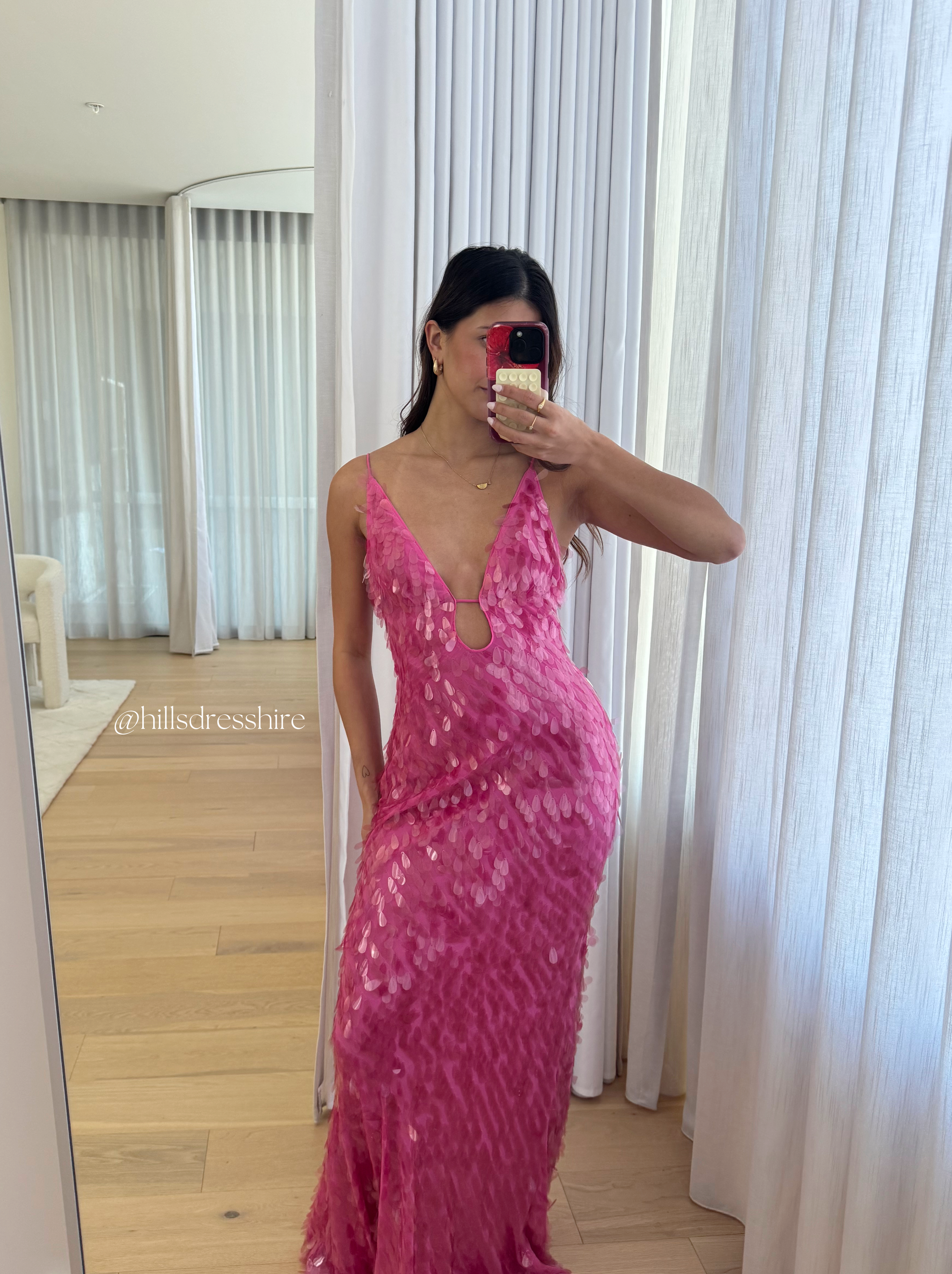 Ex-Hire: Sapphire Sequin Dress | Fuschia