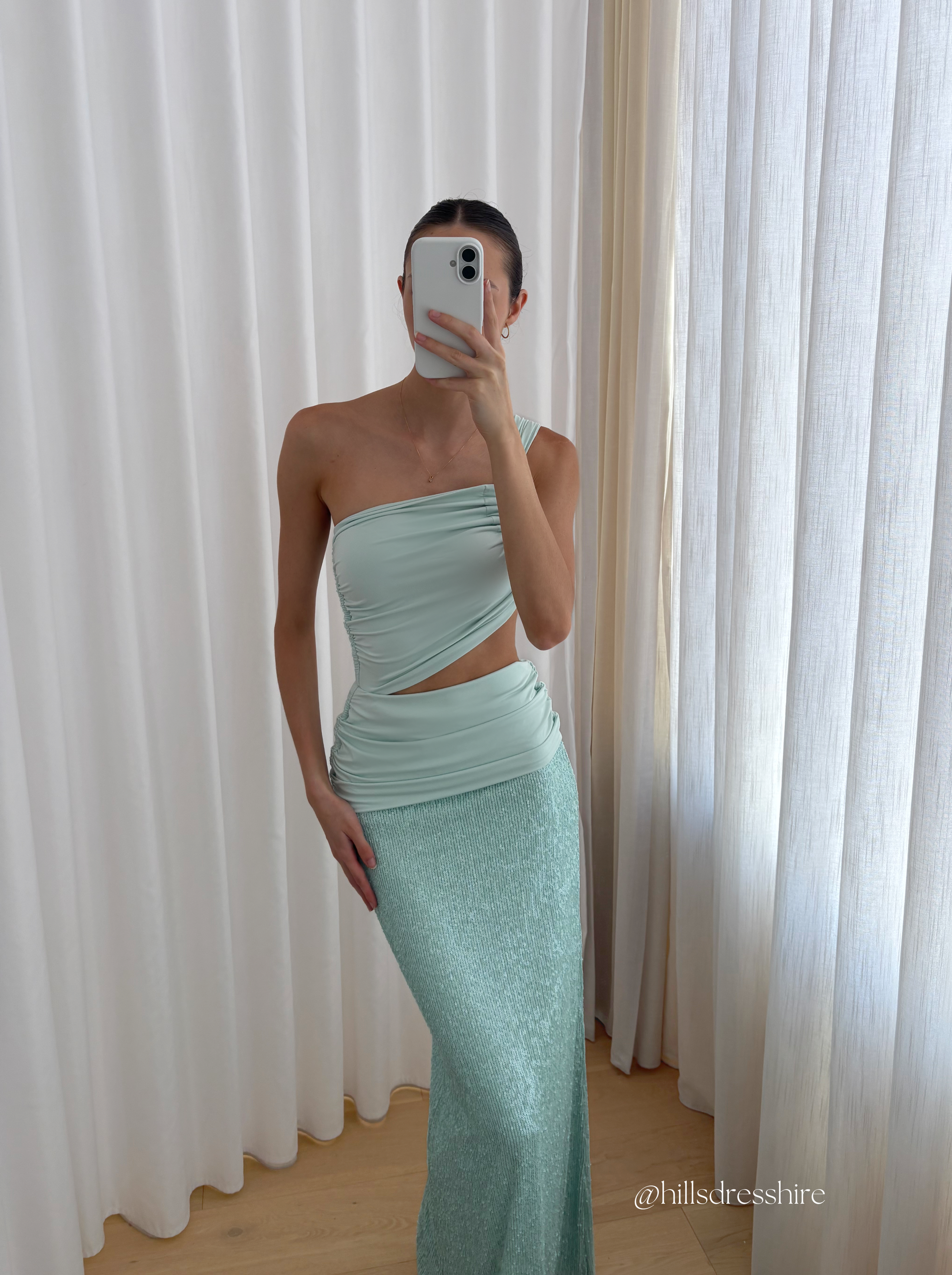 Sabela Sequin Dress | Ice Blue Hills Dress Hire Sabela Sequin Dress | Ice Blue Hills Dress Hire