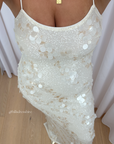 The Devina Sequin Maxi | Ivory