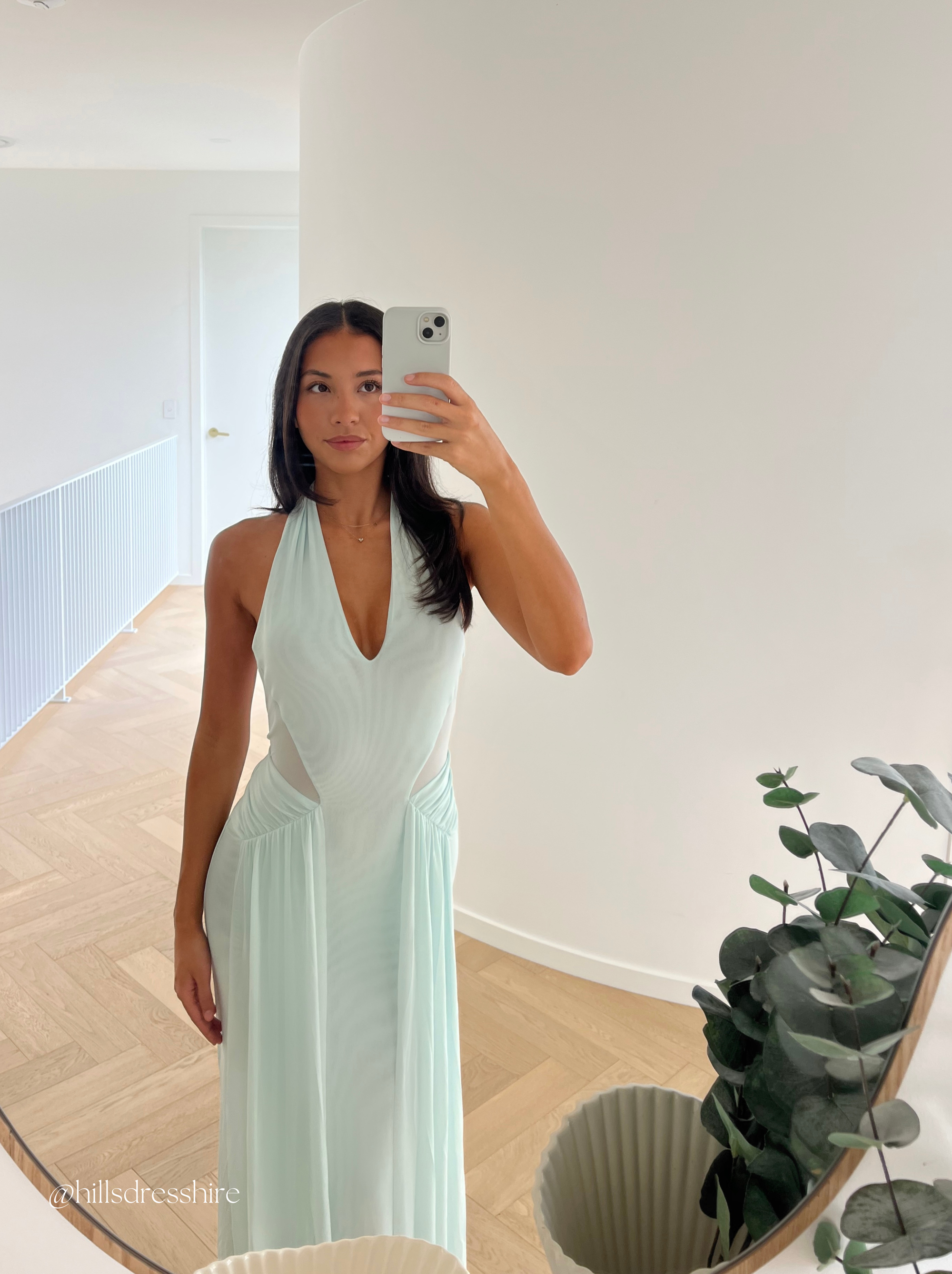 Juniper Halter Dress | Spearmint Blue