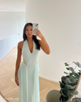 Juniper Halter Dress | Spearmint Blue