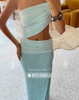 Sabela Sequin Dress, Ice Blue