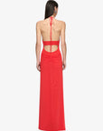 Xanthi V Neck Maxi Dress | Flame Red
