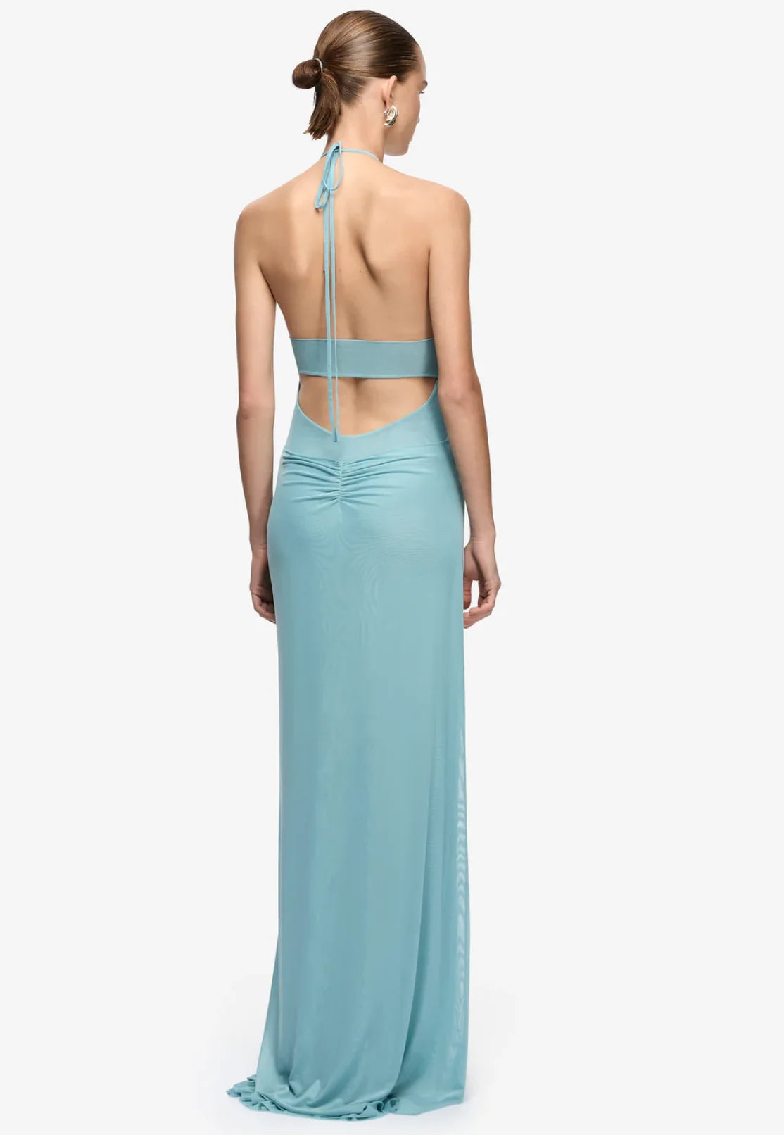 Xanthi V Neck Maxi Dress | Bermuda Blue