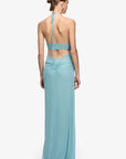 Xanthi V Neck Maxi Dress | Bermuda Blue