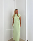 Turban Ring Dress, Lime