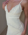 Sorelle Embellished Tiered Maxi Dress | Vanilla