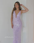 Sapphire Sequin Dress, Lilac