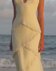 Sorelle Embellished Tiered Maxi Dress | Vanilla